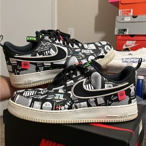 Nike Air Force 1 ‘07 LX ‘Worldwide Pack - Black’ size 13